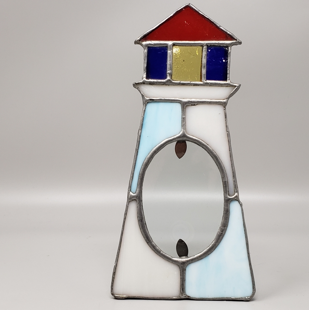 Stained Glass Lighthouse Picture Frame